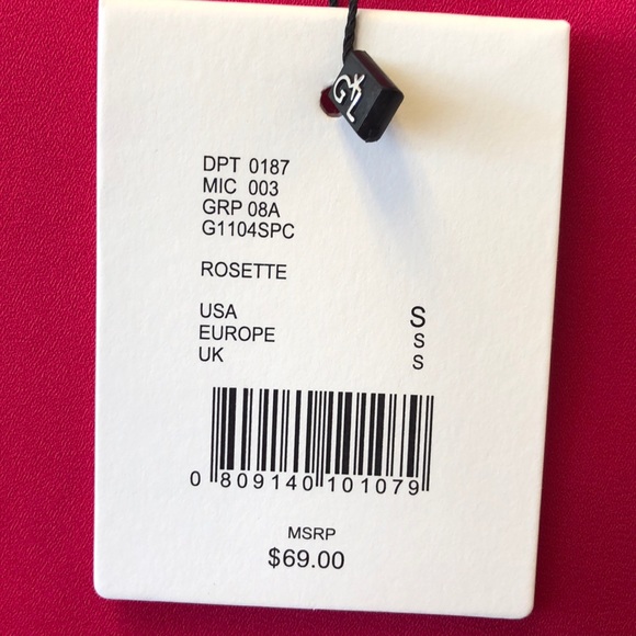 NWT Gibson Latimer Blouse Hot Pink - Picture 4 of 4